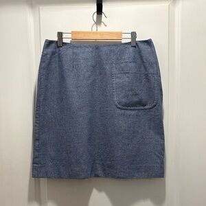 Elegant Blue Pencil Skirt